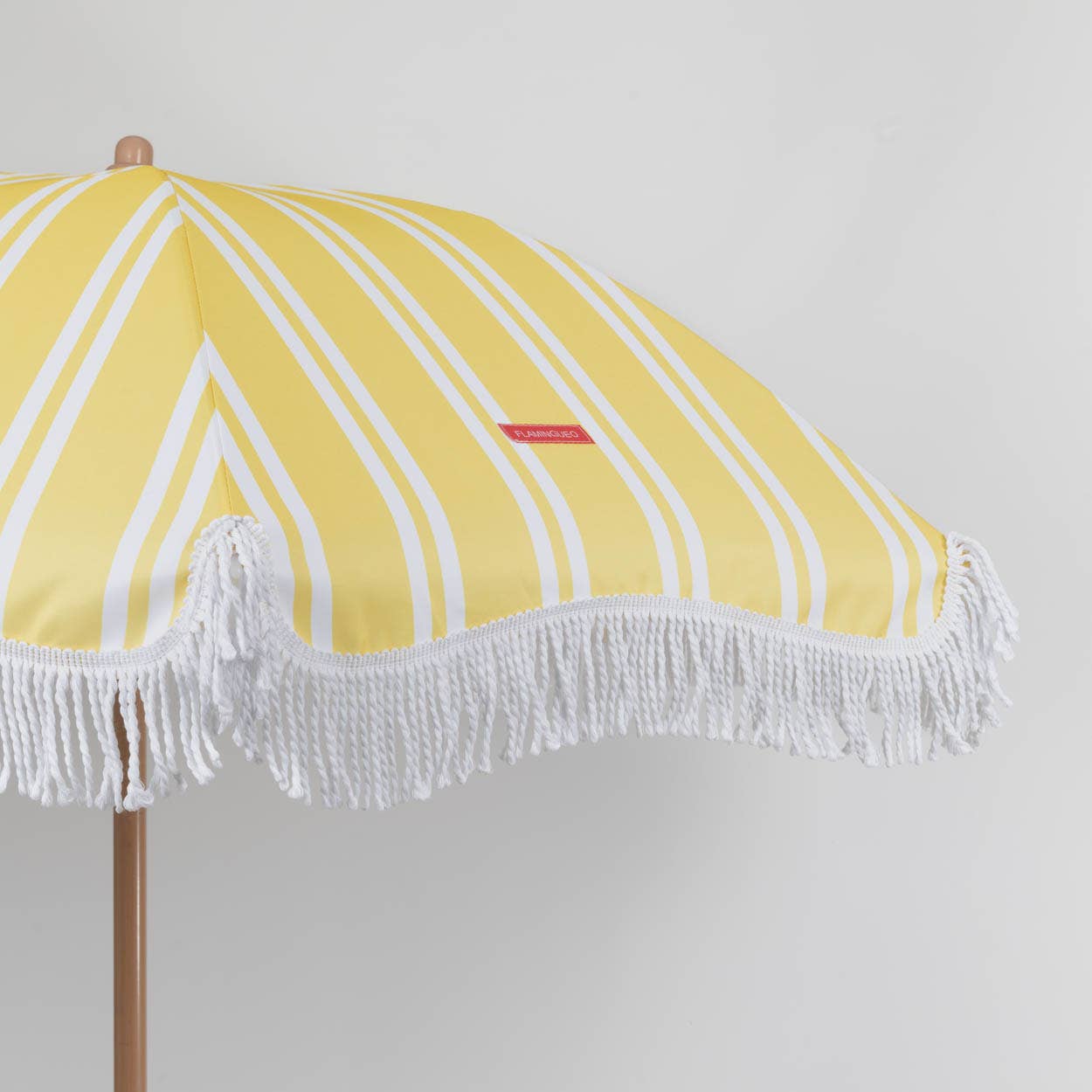 Flamingueo - Wholesale Umbrella - Women's - Yellow umbrella with thick white stripes2