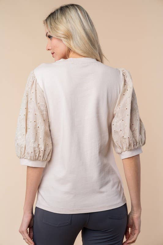 White Birch - Wholesale Blouse - Women's - T25201 Half Sleeve Solid Woven Top9