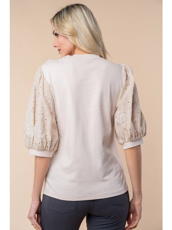 White Birch - Wholesale Blouse - Women's - T25201 Half Sleeve Solid Woven Top9