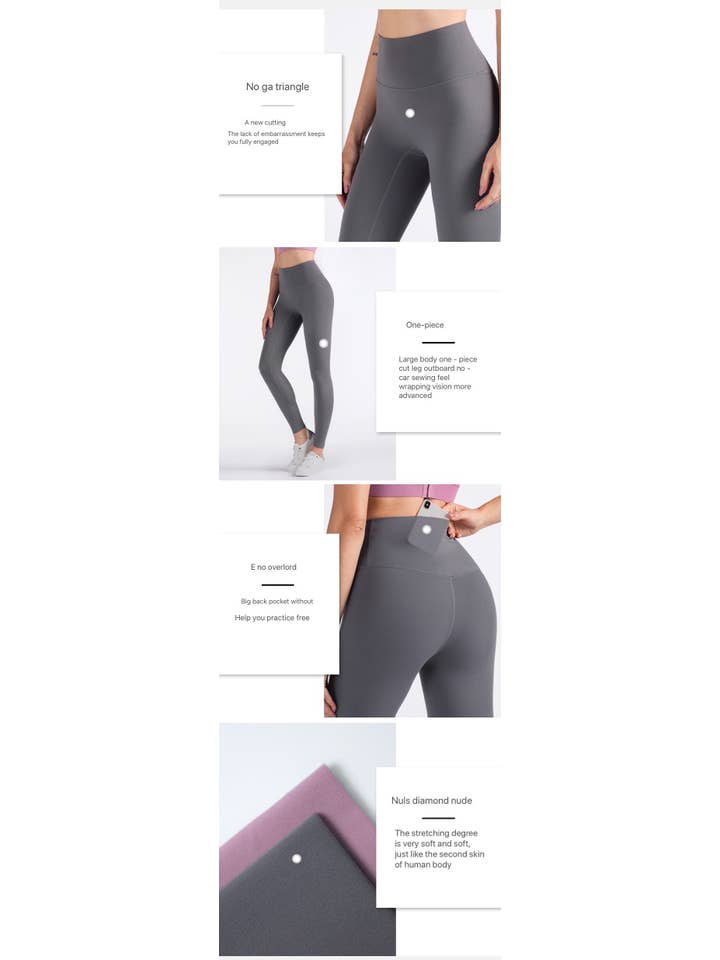 Belsize Activewear – Leggings de desporto/casuais - Mulher por atacado – Leggings Cinza Grafite Zero Feel2