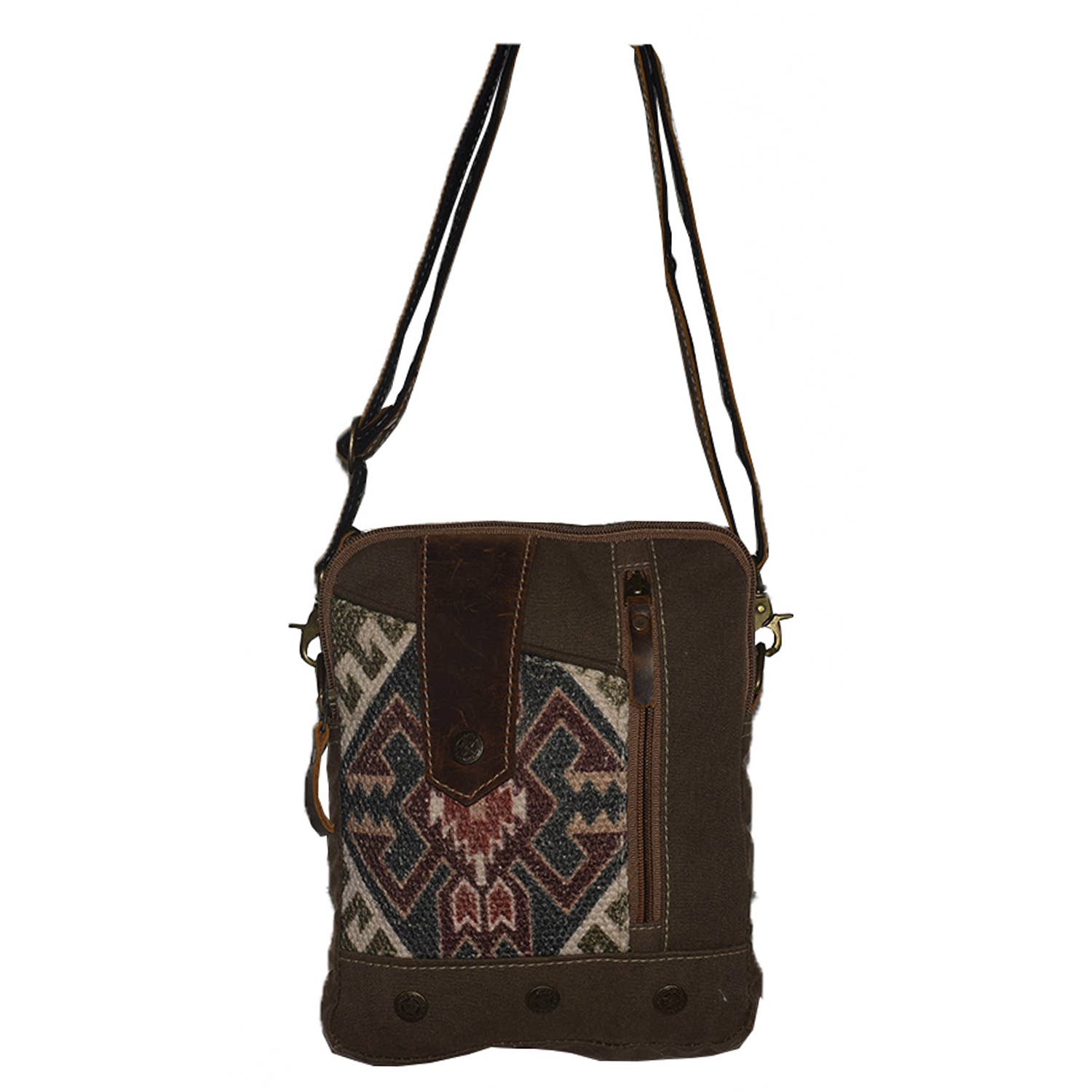 Hopofly Bags - Wholesale Crossbody Bag - Women's - Jazzy Upcycled Canvas & Leather Crossbody Bag4