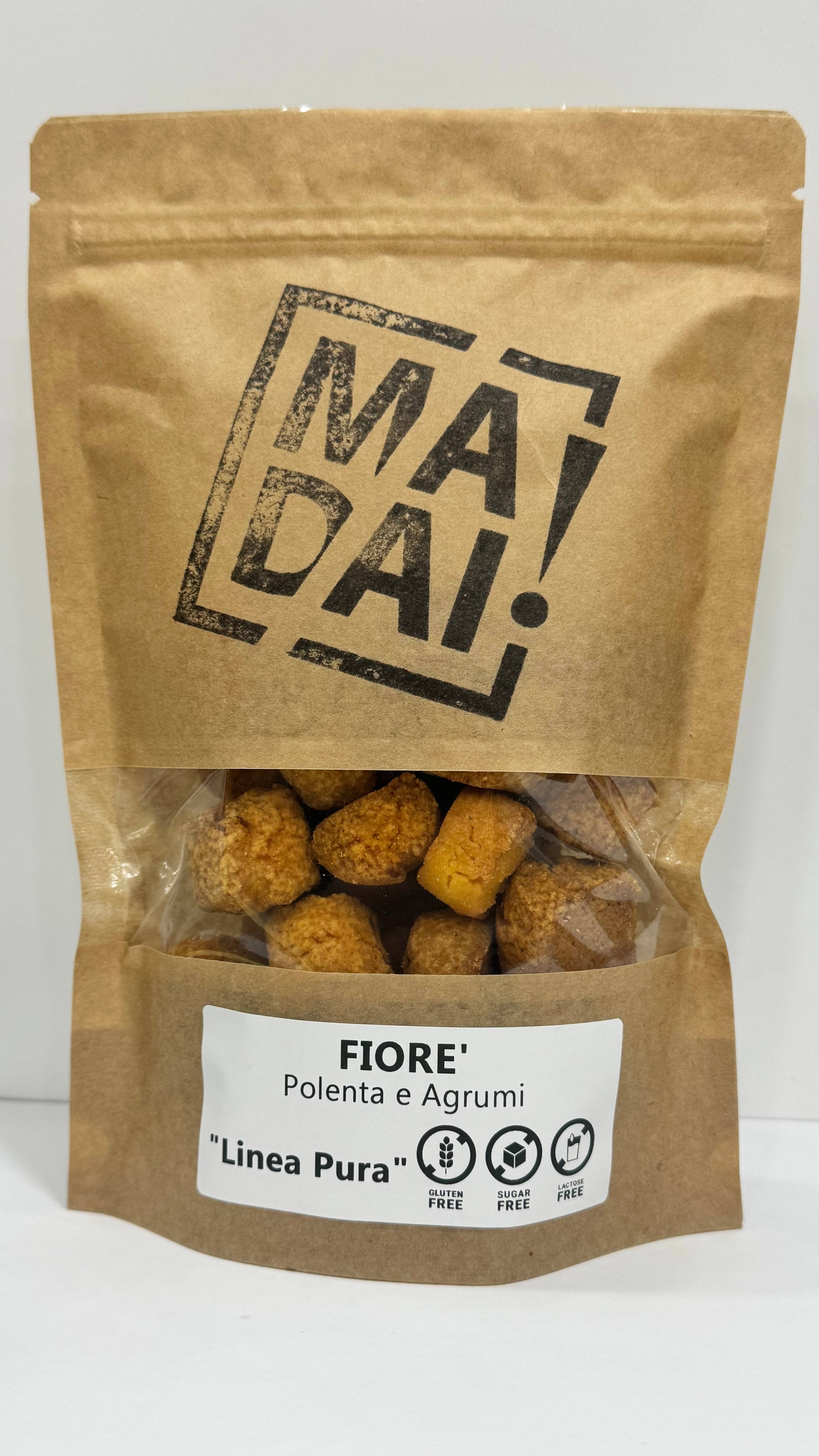 SPAZIOGOLOSO! laboratorio artigianale senza glutine - Wholesale Cookie - FIORE’ biscuit with polenta and citrus WITHOUT SUGAR