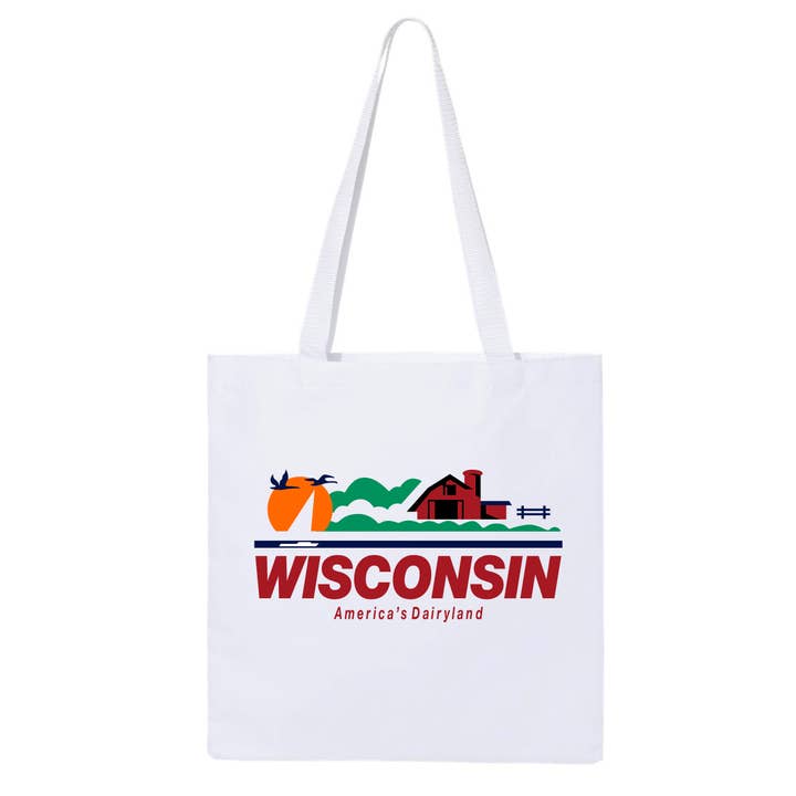 Wi-Wear - Wholesale Tote Bag - Unisex - Wisconsin License Plate Tote Bag | Shopping Bag