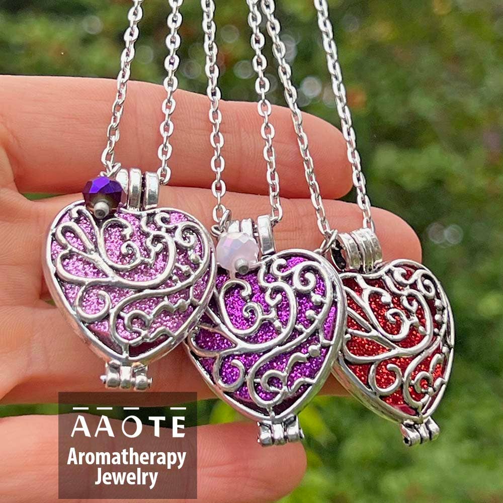 AAOTE - Wholesale Aromatherapy Necklace - Valentine Gift Aromatherapy Diffuser Locket on long chain21