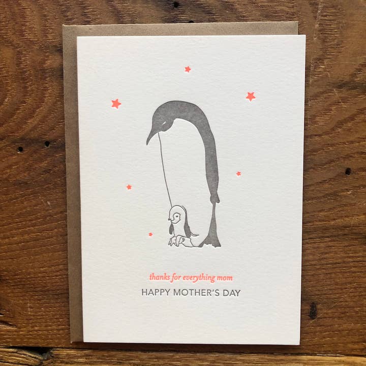 Mors dag Tack Letterpress Gratulationskort för wholesale av Lark Press