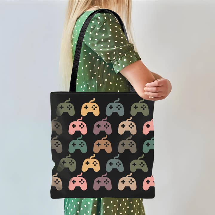 Retro Gamer Tote Bag Gift for Console and PC Players for wholesale by Vivtrek