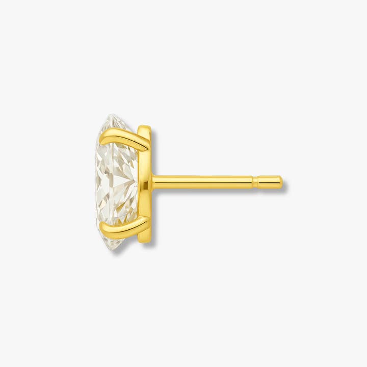 Liv Bella Vita | European Inspired Waterproof Jewelry - Wholesale Stud/Post Earrings - Sinclair Oval Diamond Studs Earrings1