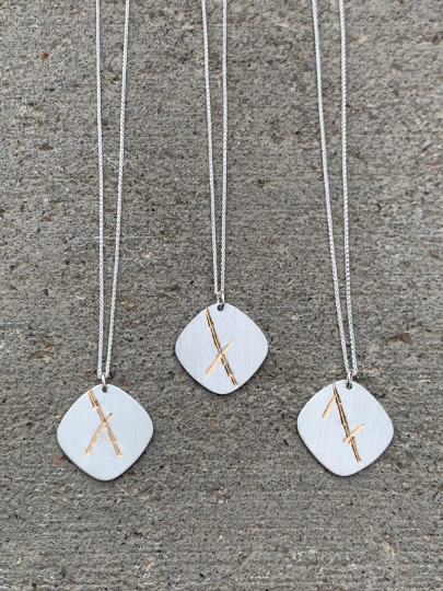 Graceful Sage - Wholesale Pendant/Charm Necklace - Kintsugi Necklace for Women, Imperfection kintsugi jewelry1