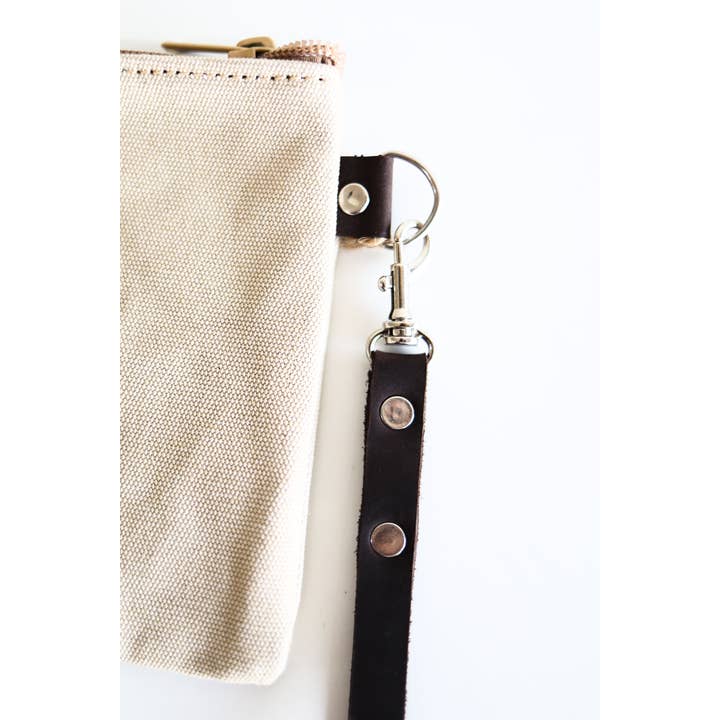 Kilele Gear | Rugged Leather Goods - Wholesale Pouch - Women's - Canvas Clutch Wristlet - Zippered Pouch