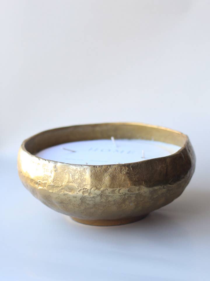 Gold Bowl Candle for wholesale by Old Line Candle Co