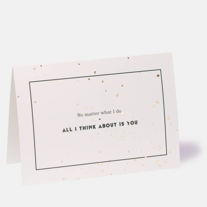 All I Think About Is You Valentine’s Card for wholesale by TAAB London