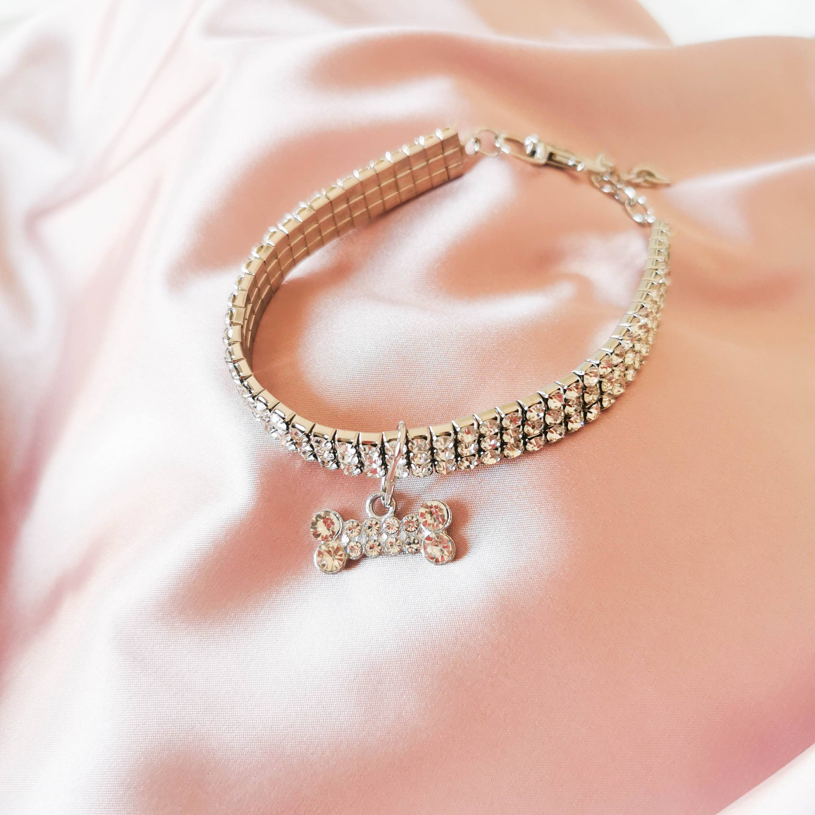 Channyfinds - Vente Collier – chat et chien - Collier élégant pour animaux avec strass et breloque | Pour chats et chiens3