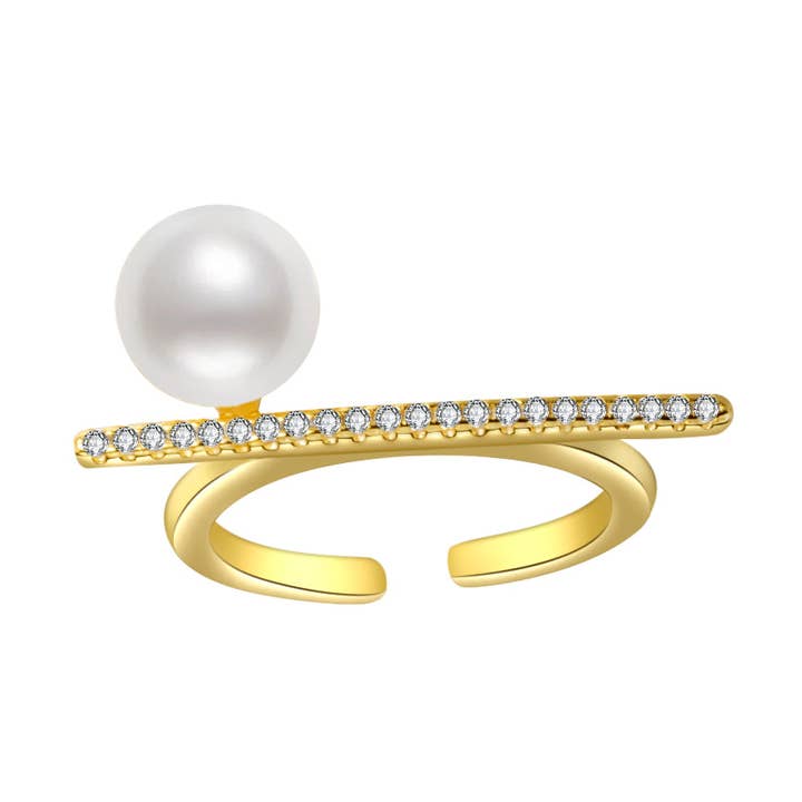 New Yorker Freshwater Pearl Ring WR00065 for wholesale by PEARLY LUSTRE
