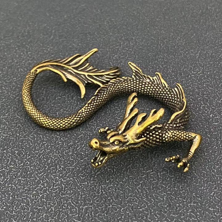 Messing Chinese Draak Ambachten Bureau Ornamenten Decoratie voor wholesale door Mio Queena