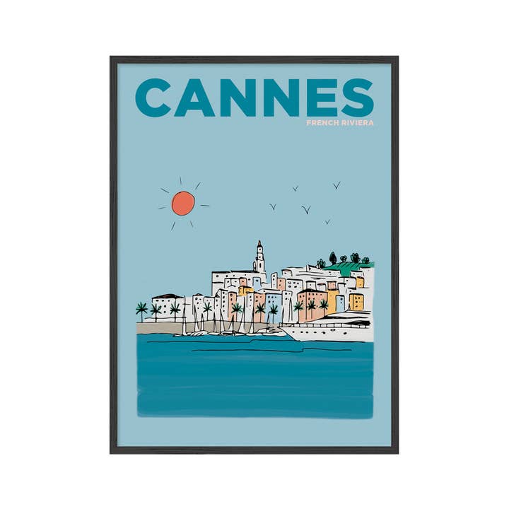 Summer Escapes Travel Print | Cannes French Riviera Wall Art for wholesale by Places & Spaces Art Co. Travel Prints