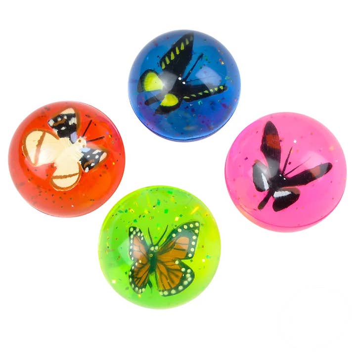 Toyarina - Wholesale Stress relief ball/dough - Butterfly Hi-Bounce Ball Kids Toy