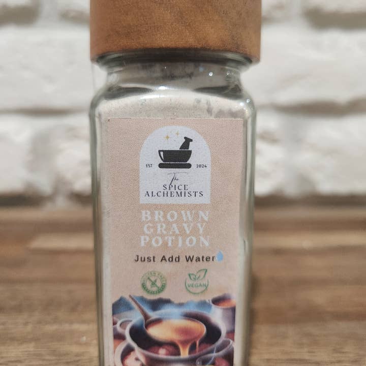 The Spice Alchemists - Wholesale Dried Spice Mix - Brown Gravy Potion - Just Add Water - 2.2 oz - Eco-Friendly Glass Jar0