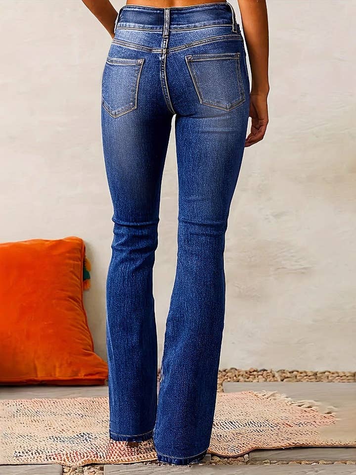 SALINA TRADING INC - Wholesale Jeans - Women's - Women Fashion Retro Stretch Slim Fit Flared Jeans4