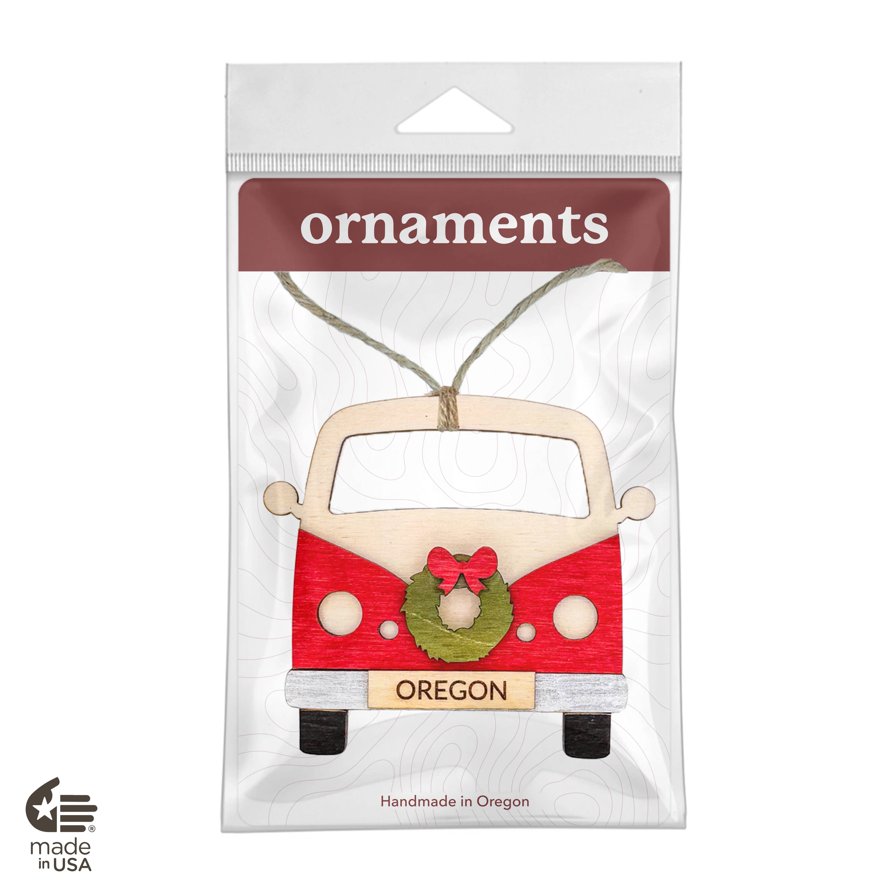 Bloom & Wander - Wholesale Ornament - VW Bus + HOND Ornamenten | Strand Kust Kerstmis Gemaakt in de VS6