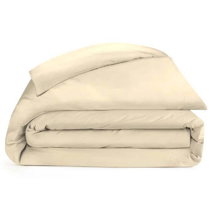 Sunset Ivory King Brushed Percale Duvet Cover for wholesale by Bombacio