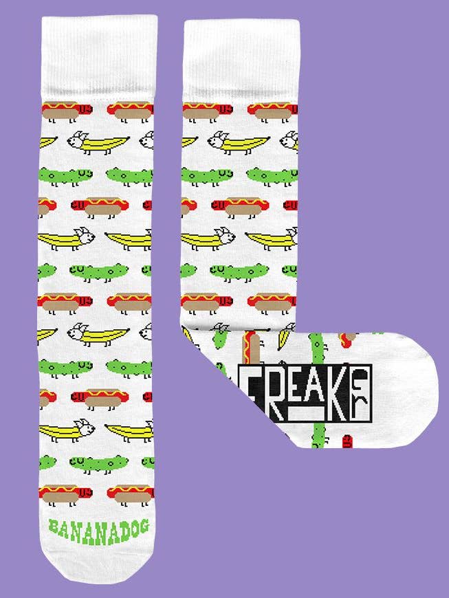 Banana Dog | Calcetines fabricados en Estados Unidos para venta al por mayor de Freaker USA