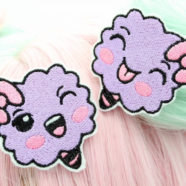 Pastel Goth Cotton Candy Hair Clips Cute Creepy Cute Grunge for wholesale by Kawaii Hair Candy