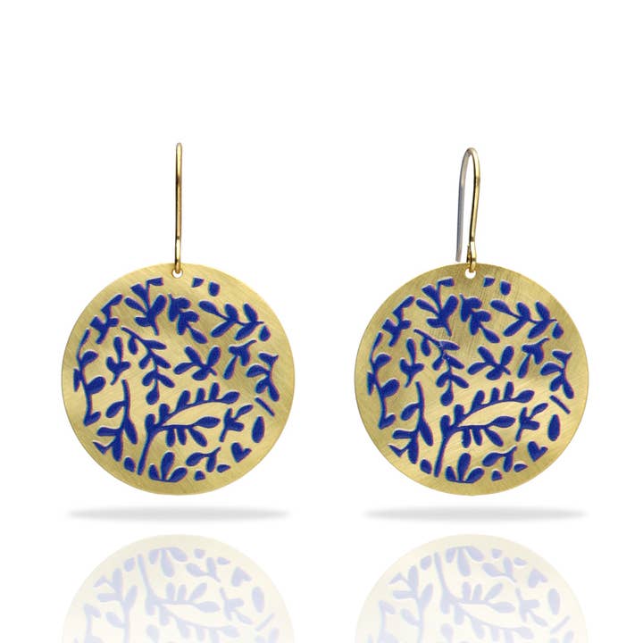 Blå Porslin Hänge Guldpläterad för wholesale av RAS