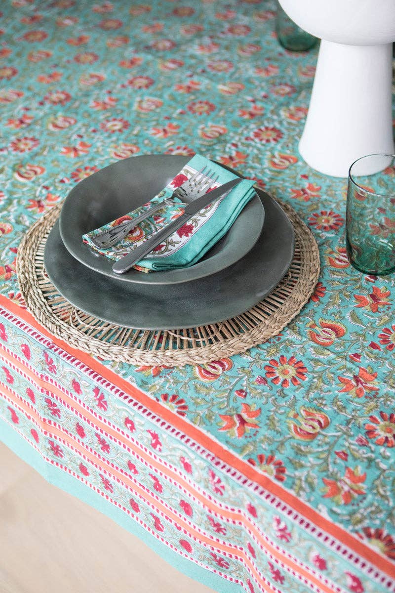 Kapda Casa - Wholesale Tablecloth - Océano Verde: Mantel de Mesa Rectangular 150 x 230 cm4