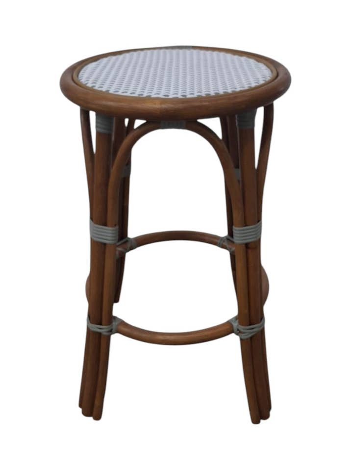 Tabouret de café bistro blanc et gris – 66 cm de hauteur pour la vente par Aspen Brands