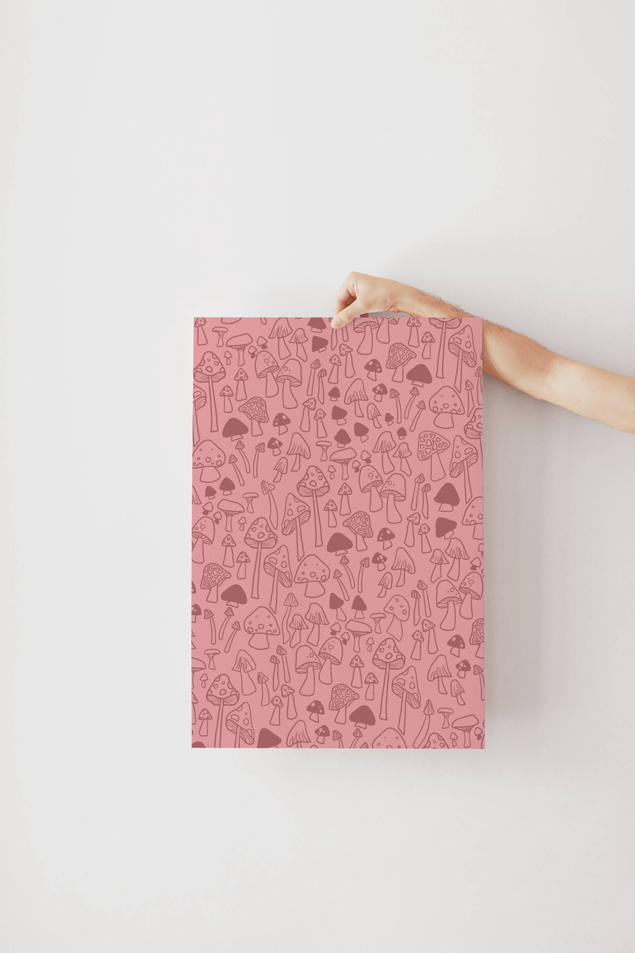 Rhinestone Rodeo Art - Wholesale Art Print - Dusty Rose Mushroom Cottagecore 60s/70s Inspired Art Print4