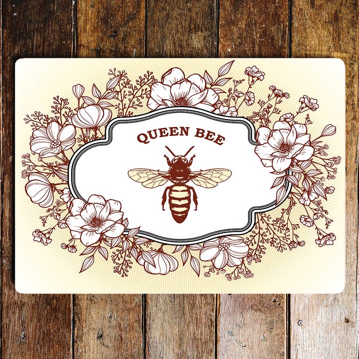 Metallschild „Queen Bee Lifestyle Art“ für den Großhandel von The British Metal Signs Company