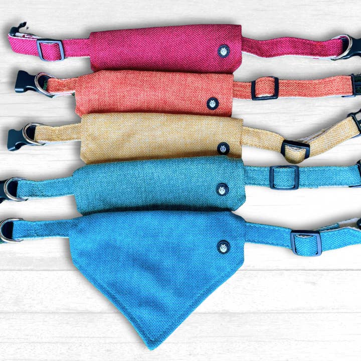 Bibs, Bandanas, & Bows - Wholesale Pet bandana – Dog - Hemp & Cotton Bandana & Collar Combo2