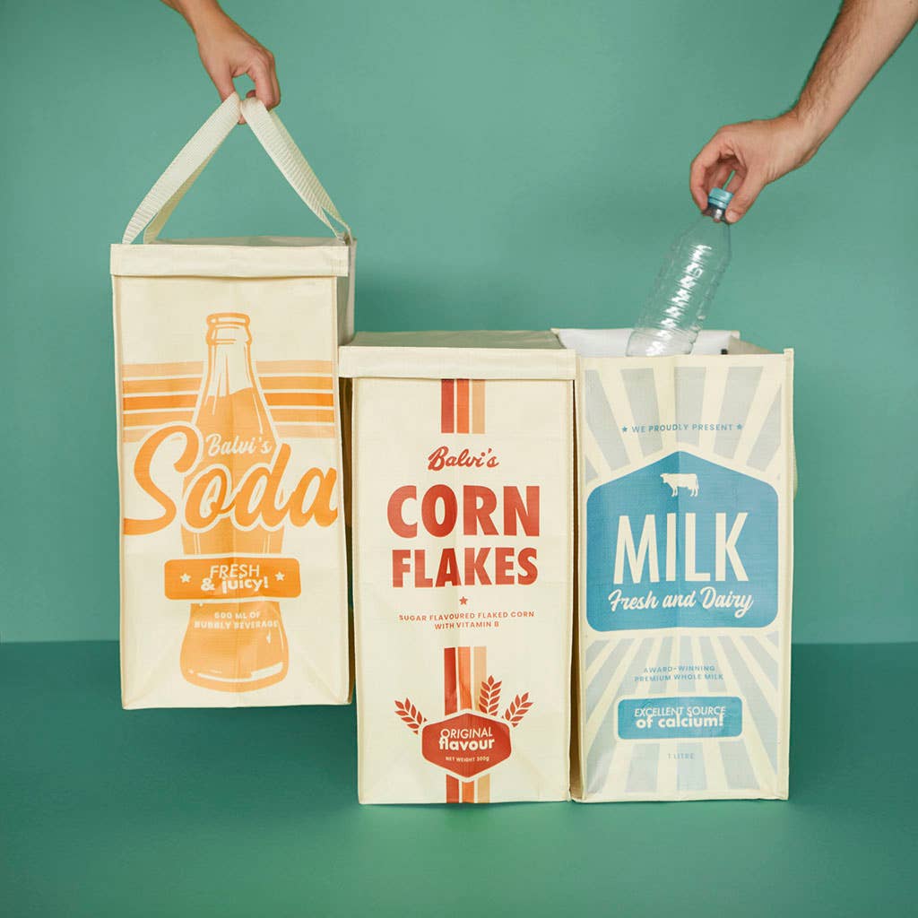 Balvi - Wholesale Grocery/Shopping Bag - Retro recycling bag set X3 PP recycled2