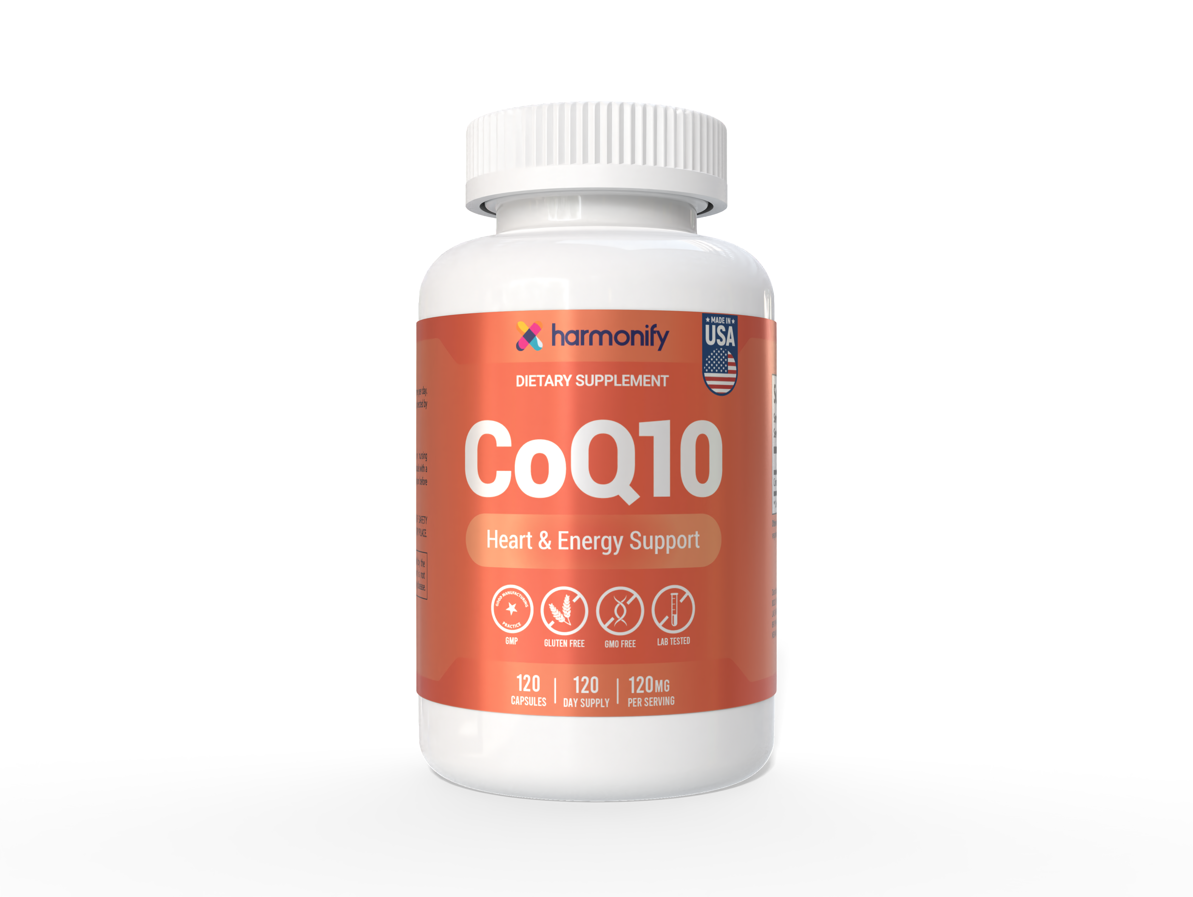 HARMONIFY - Vente Supplément oral/vitamine - HARMONIFY CoQ10 Coenzyme 120 mg pour la santé cardiaque, 120 capsules7