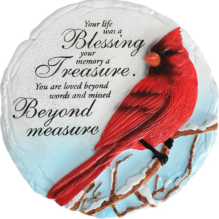 Spoontiques, Inc - Wholesale Stepping Stone - Cardinal Blessing Step Stone