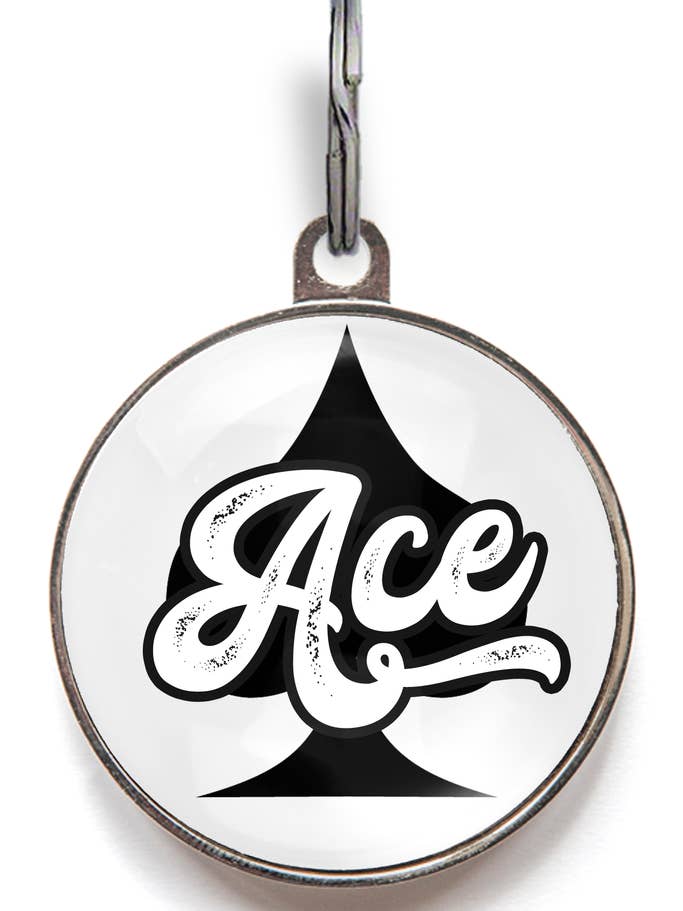 Pet ID Tag - Ace Playing Card Pet Tag for wholesale by WagATudeTags