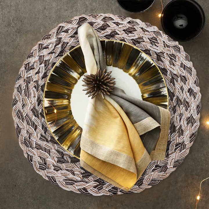 BEIGE BROWN Set of 6 Placemats 15" for wholesale on Faire