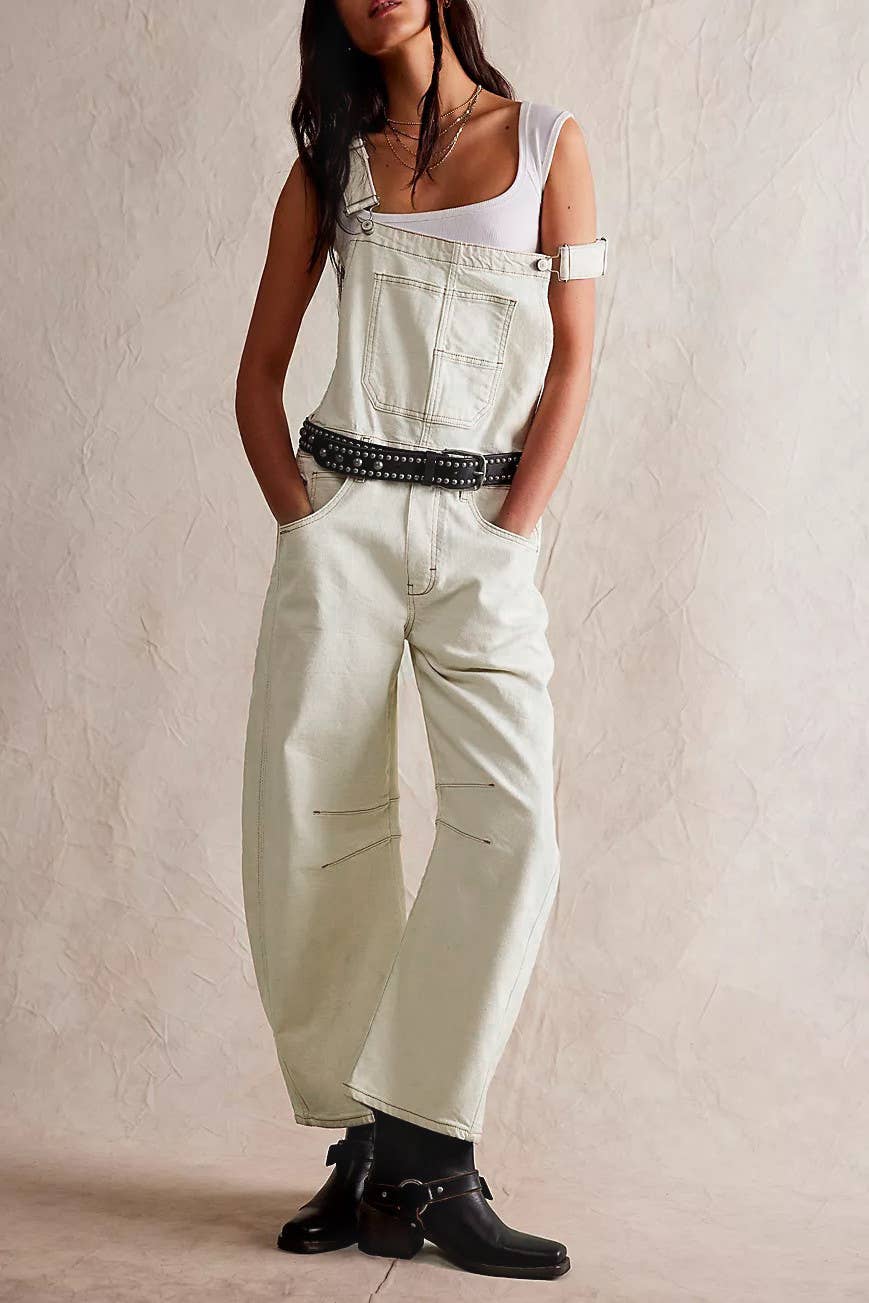 white overalls women