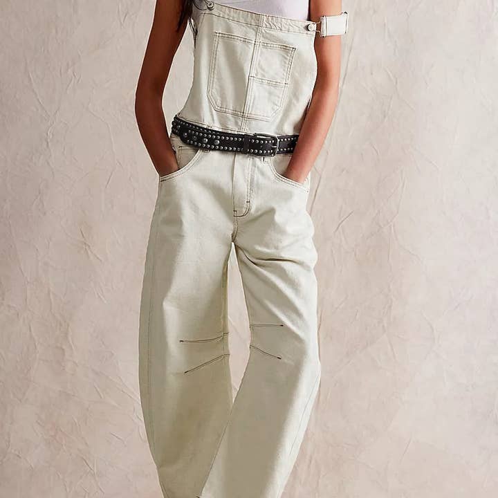 white overalls women