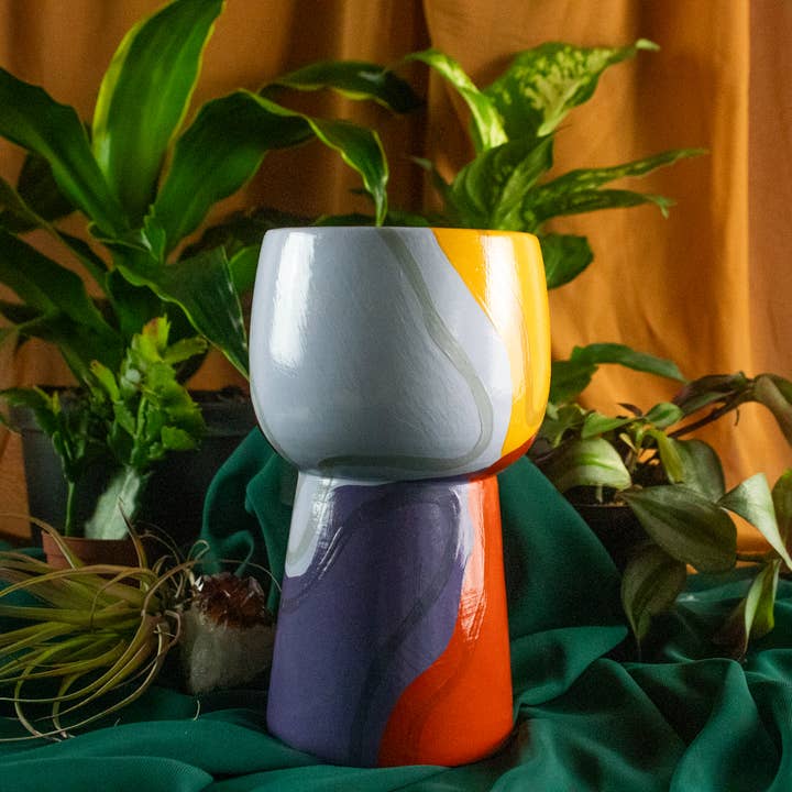 Pot de fleurs réversible | Pot en céramique | Design : miel pour la vente par Pepper Palm