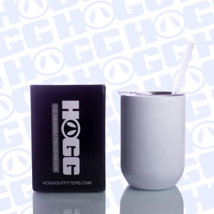 Hogg Outfitters - Wholesale Insulated mug/tumbler - 12oz SUBLIMATION STEMLESS WINE GLASS1