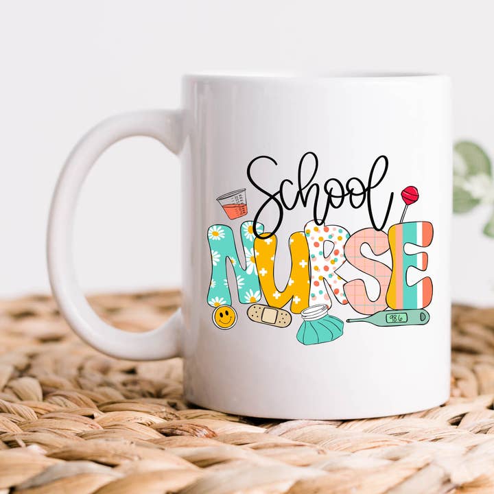 Tasse d'infirmière scolaire, infirmière, tasse à café d'allaitement, tasses pour la vente par Hm Mugs