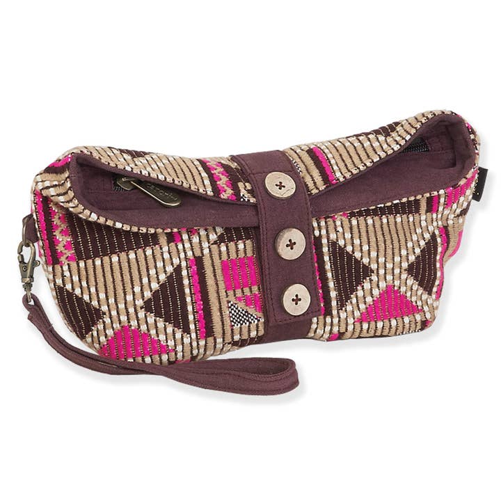 Brown, Rose Wristlet for wholesale by Headwear & Handbag Collections by Sun 'N' Sand