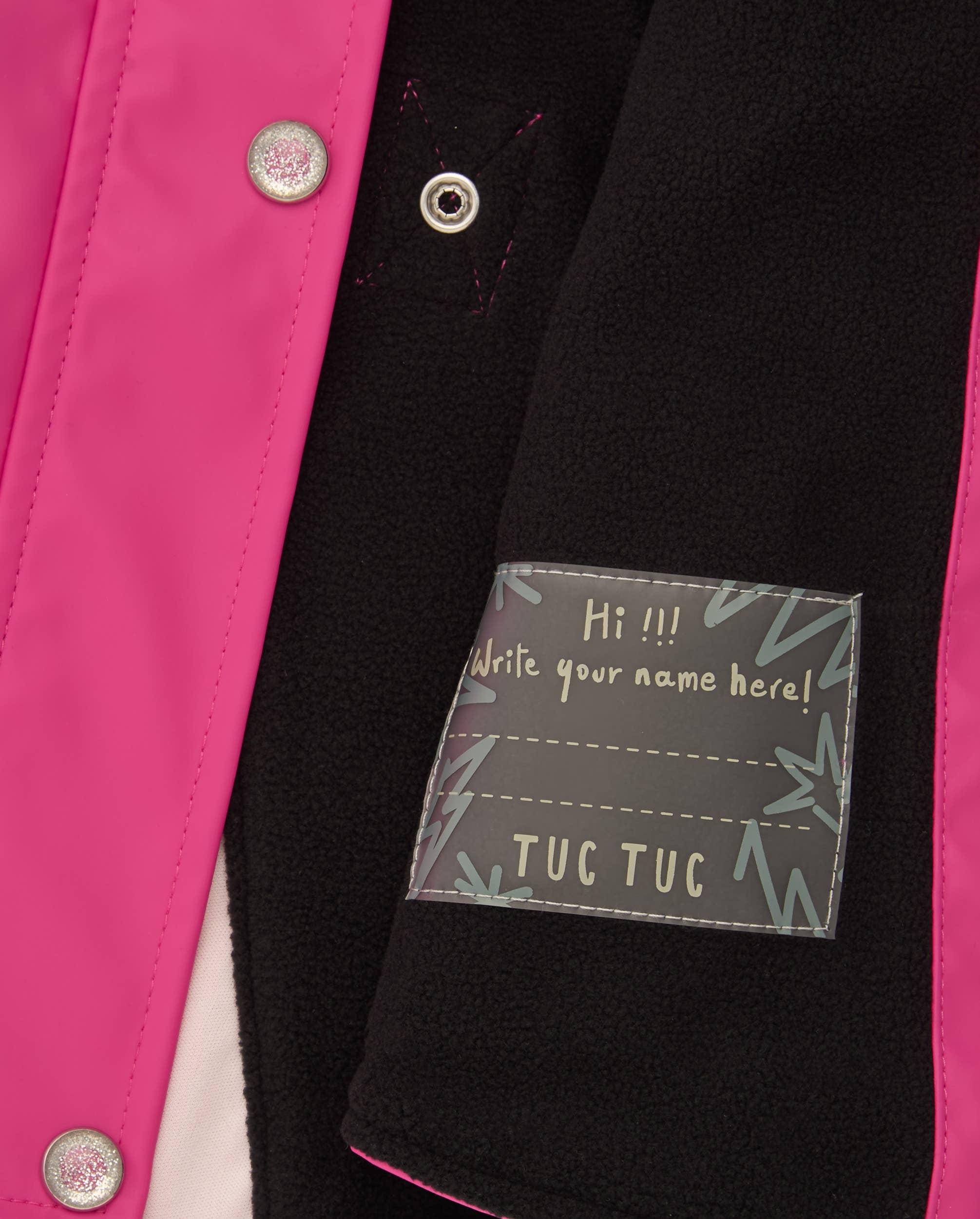 tuc tuc - Wholesale Raincoat - Kids - Girl's raincoat in fuchsia with decorative hood and flowers3