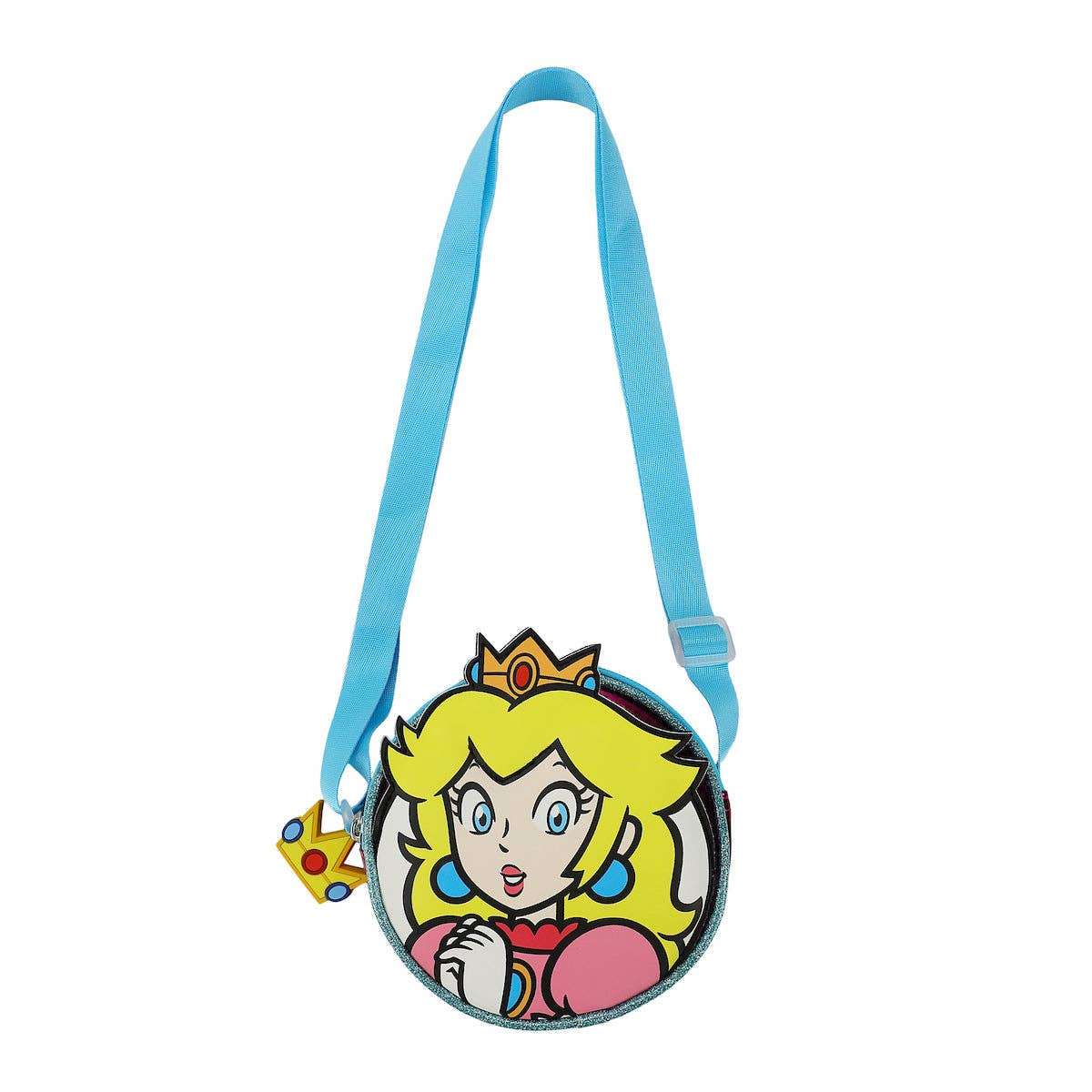 Bioworld Merchandising - Wholesale Crossbody Bag - Women's - Super Mario Brothers Princess Peach 5.5" Crossbody Bag0