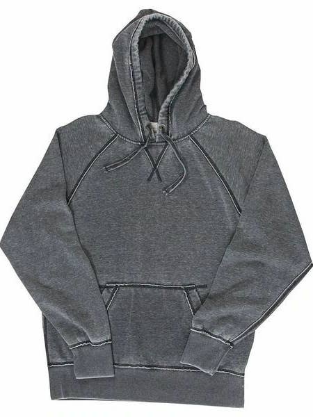 Vintage Zen Pullover Hoodie- Smoke Color (Dark Gray) for wholesale by Taproot Tees