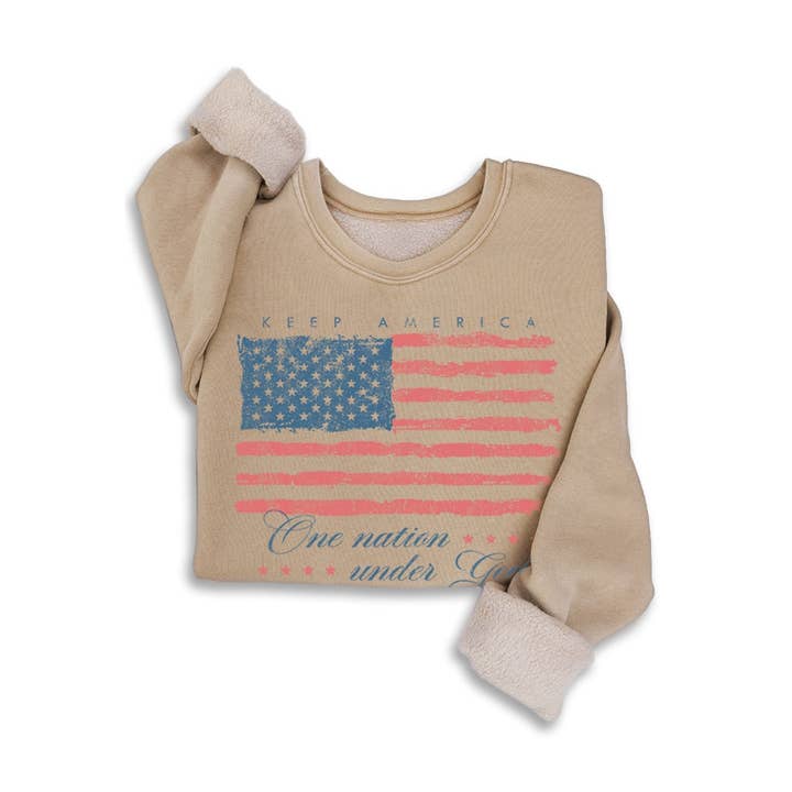 KEEP AMERICA ONE NATION UNDER GOD MINERAL SWEATSHIRTS for wholesale by HRTandLUV