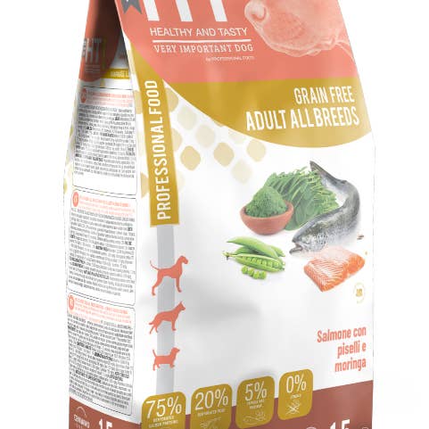 Cennamo - Wholesale Pet Food - Dog - HT VID G.FREE ADULT SALMON PEAS AND MORINGA 1,5KG - 4pcs