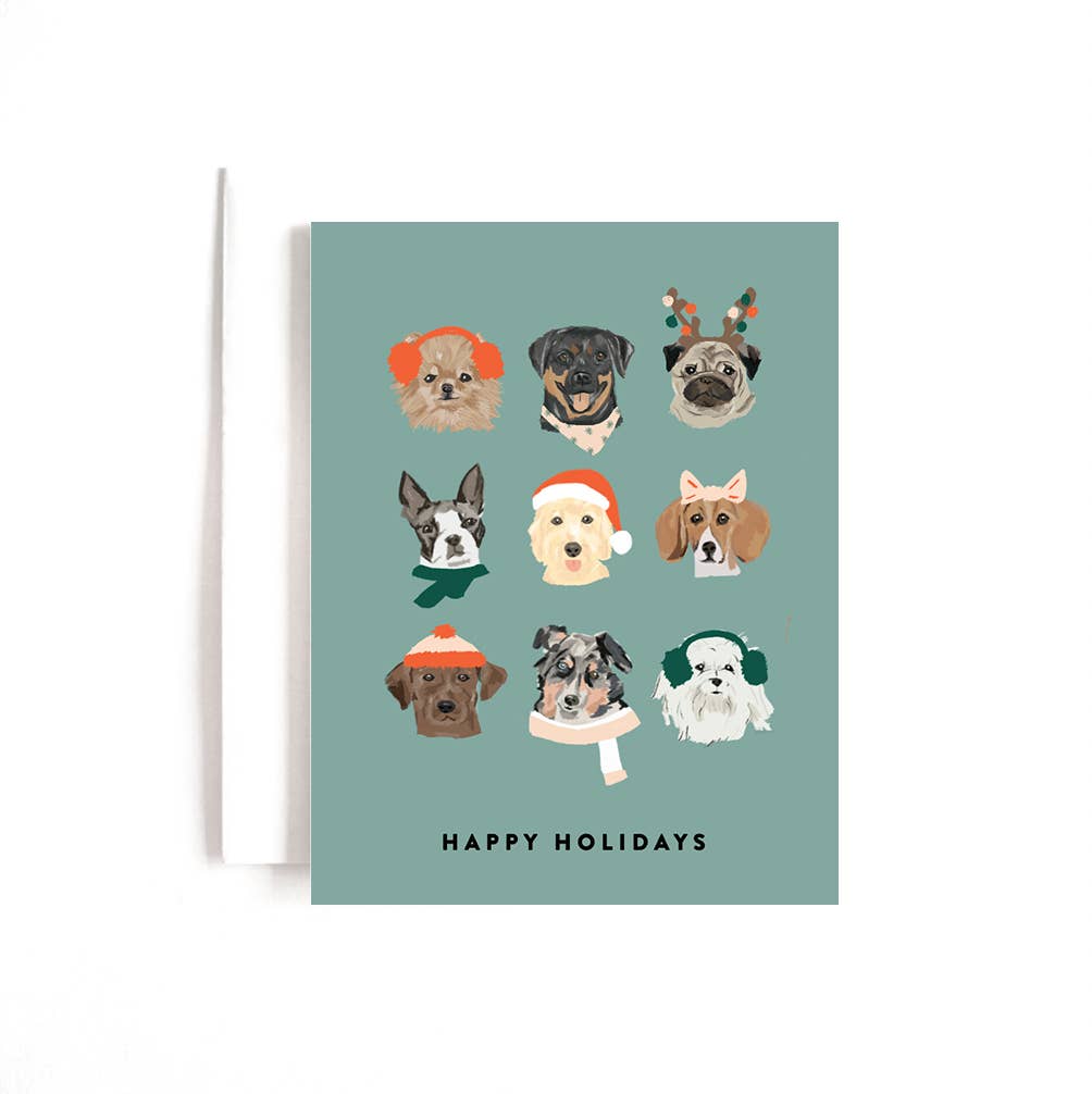 Joy Paper Co. - Wholesale Season’s Greetings card - Holiday Dogs Card