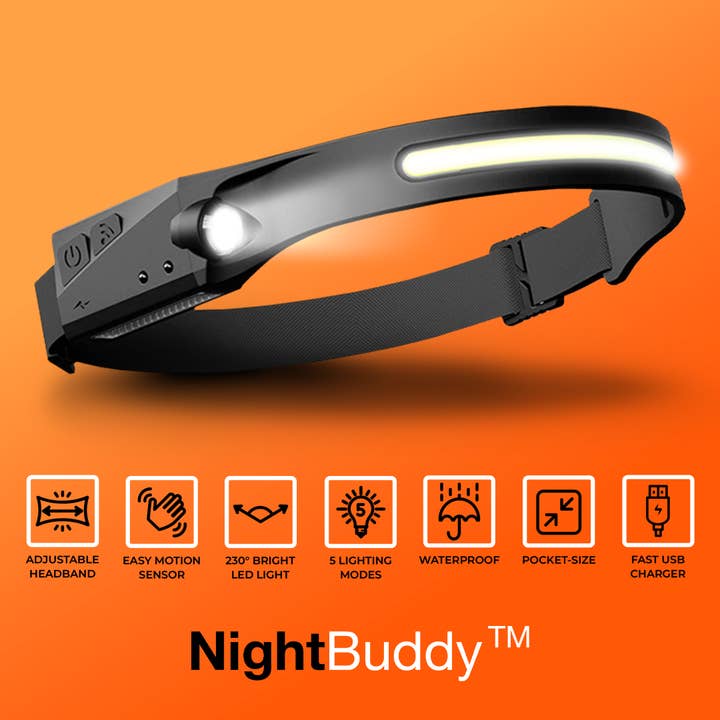 Night Buddy - Vente Lampes de poche - Night Buddy, la lampe frontale rechargeable à LED originale2